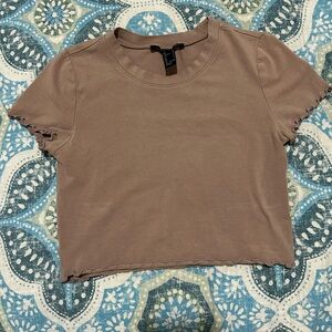 Forever21 Brown Crop Top